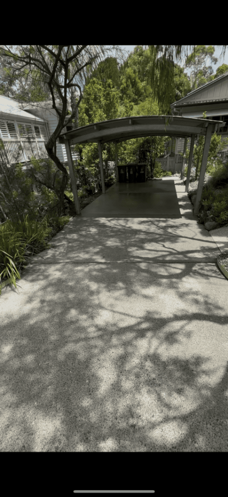 cleaned walkway