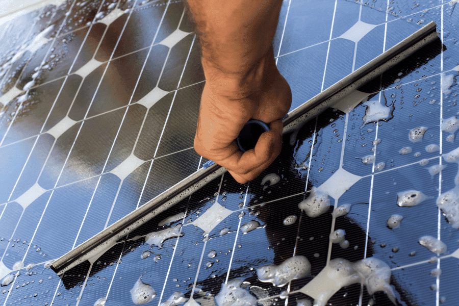 solar panel cleaning